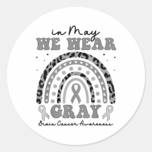 Sticker Rond Le Ruban Gris Peut Sensibiliser Les Hommes Femmes 