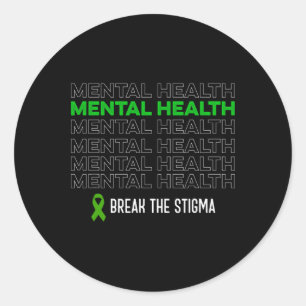 Sticker Rond Le Ruban Stigmatiste De La Sensibilisation À La Sa