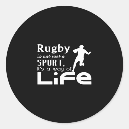 Sticker Rond le rugby n'est pas seulement un sport c'est un mod (Devant)