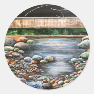 Sticker Rond Le ruisseau