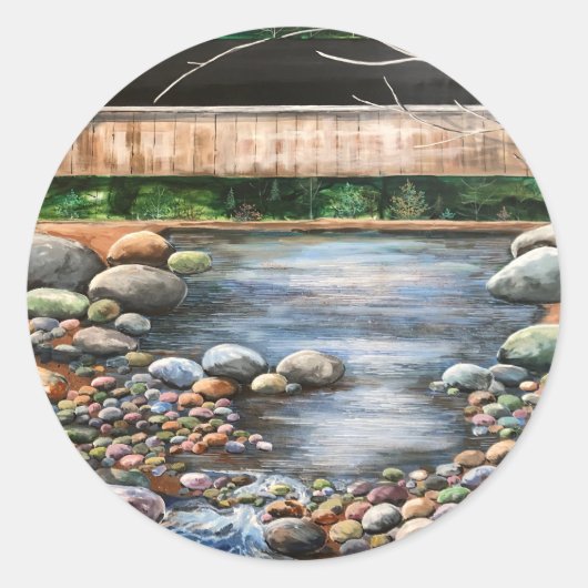Sticker Rond Le ruisseau (Devant)