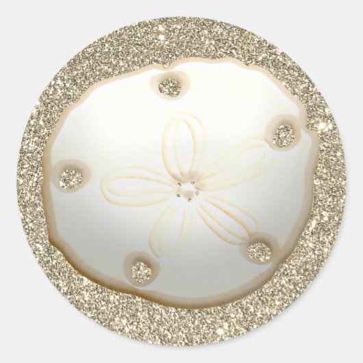 Sticker Rond Le sable contre l'or (Devant)