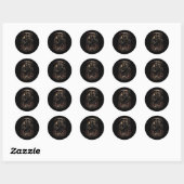 Sticker Rond Le Sablier de la Faucheuse (Feuille)