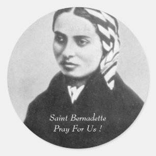 Sticker Rond Le saint Bernadette prient pour nous