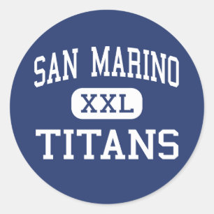 Sticker Rond Le Saint-Marin - titans - haut - le Saint-Marin la