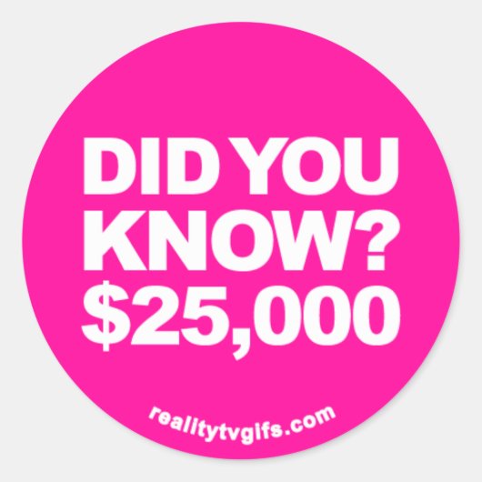 Sticker Rond Le saviez-vous? -Autocollants (Devant)