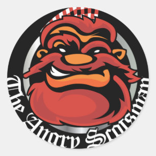 Sticker Rond Le Scotsman fâché