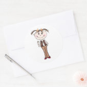 Sticker Rond Le Scout Brownie Garde La Promesse (Enveloppe)