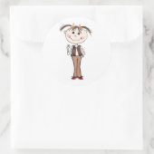 Sticker Rond Le Scout Brownie Garde La Promesse (Sac)