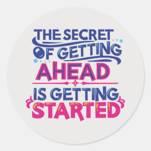 Sticker Rond Le secret de l'avenir commence