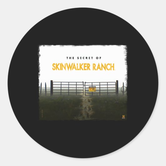 Sticker Rond Le Secret Du Ranch Skinwalker N'Entre Pas (Devant)