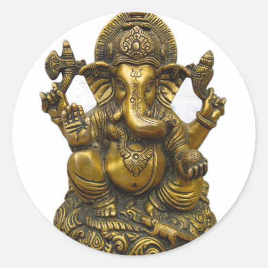 STICKER ROND LE SEIGNEUR GANESH HINDU DIEU (Devant)