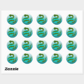Sticker Rond Le serpent (Feuille)