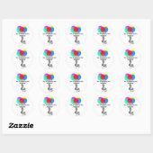Sticker Rond Le serpent volant (Feuille)