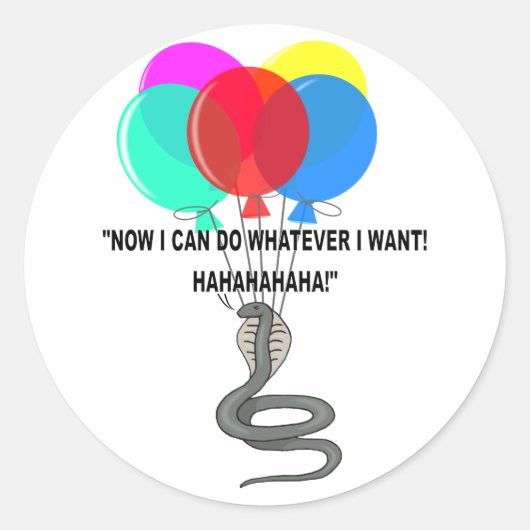 Sticker Rond Le serpent volant (Devant)