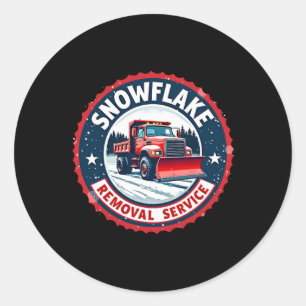 Sticker Rond Le service de suppression des flocs de neige de Tr