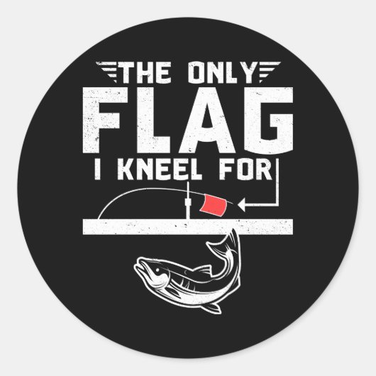 Sticker Rond Le Seul Drapeau Pour Lequel Je Me Serre (Devant)