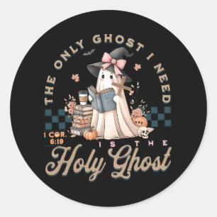 Sticker Rond Le Seul Fantôme Dans Lequel J'Ai Besoin Est L'Hall