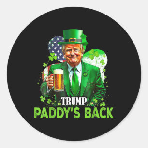 Sticker Rond Le Shamrock du drapeau Jour de la Saint Patrick de