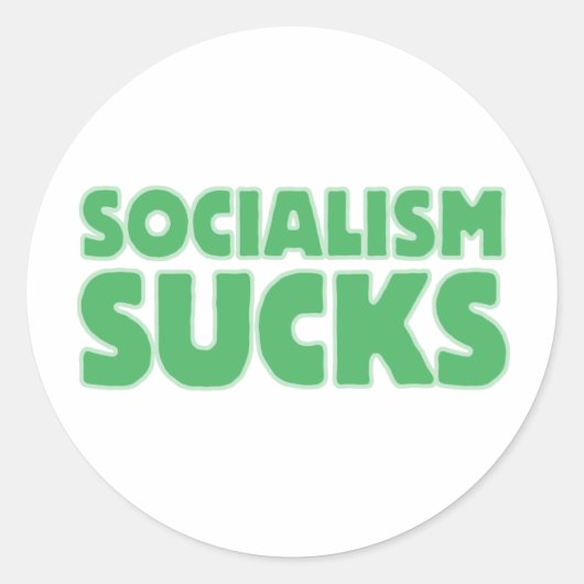 Sticker Rond Le socialisme a du mal (Devant)