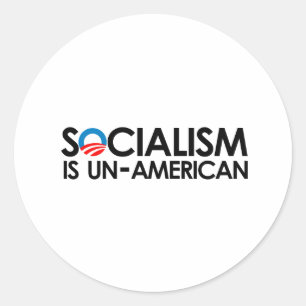 Sticker Rond Le socialisme est non-américain