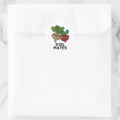 Sticker Rond Le sol Mates Funky Beet Root Pun (Sac)