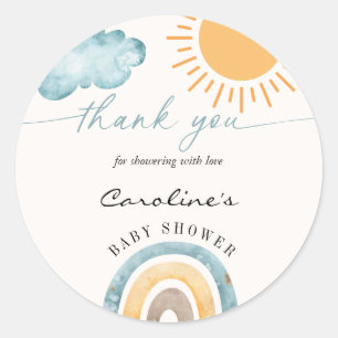 Sticker Rond Le Soleil Arrive Ici Le Merci Fils