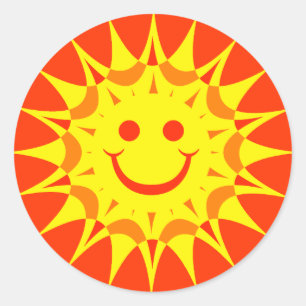 STICKER ROND LE SOLEIL DE VISAGE