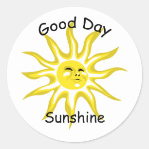 Sticker Rond Le soleil du jour