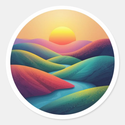 Sticker Rond Le Soleil Orange (Devant)