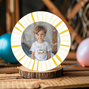 Sticker Rond Le soleil tourne à une fête d'anniversaire