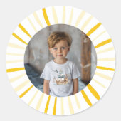 Sticker Rond Le soleil tourne à une fête d'anniversaire (Devant)