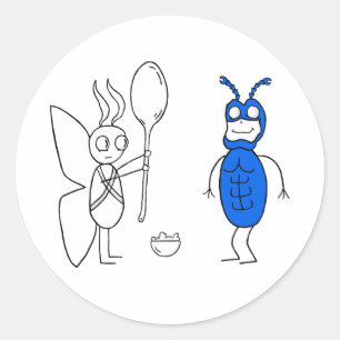 Sticker Rond Le SPOOOOOONNNN Est Trop Grand