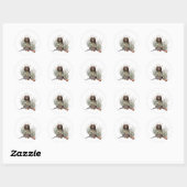 Sticker Rond Le Sprocker Spaniel, L'art des chiens d'armes (Feuille)