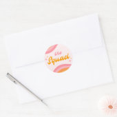 Sticker Rond Le Squad Super rose & orange (Enveloppe)