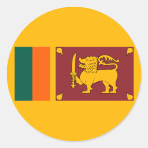 Sticker Rond Le Sri Lanka - drapeau sri-lankais