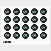 Sticker Rond Le SSPT existe, faites passer le mot - Soutenez le (Feuille)