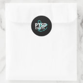 Sticker Rond Le SSPT existe, faites passer le mot - Soutenez le (Sac)