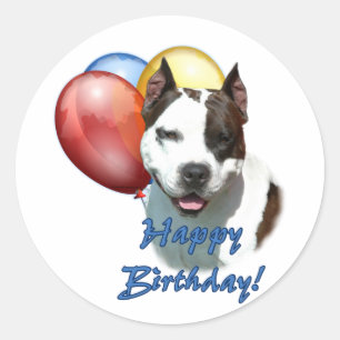Sticker Rond Le Staff Joyeux Anniversaire du Balloon.