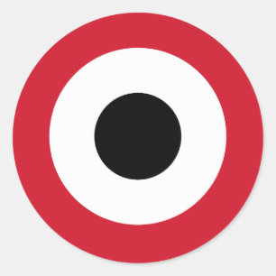 Sticker Rond Le symbole du drapeau du pays rond du cercle armée