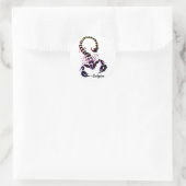 Sticker Rond Le symbole du scorpion zodiac (Sac)