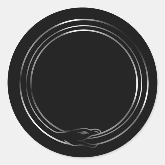 Sticker Rond Le symbole du serpent d'Ouroboros (Devant)