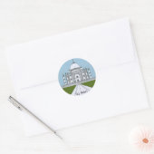 Sticker Rond Le Taj Mahal (Enveloppe)