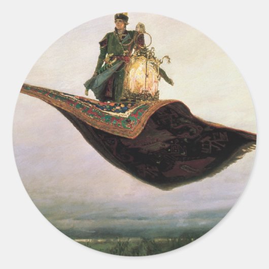 Sticker Rond Le tapis volant (Devant)