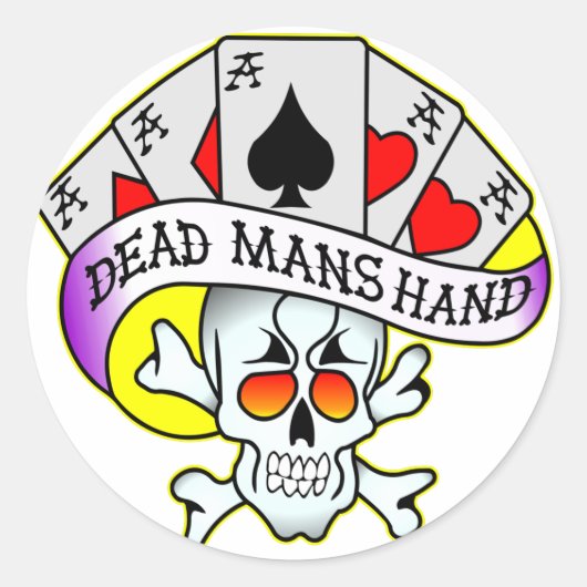 Sticker Rond Le tatouage de Dead Man (Devant)
