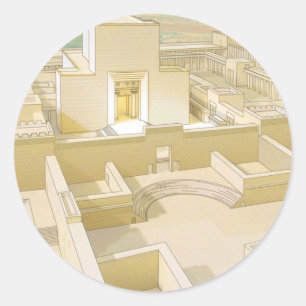 Sticker Rond Le Temple de Jérusalem