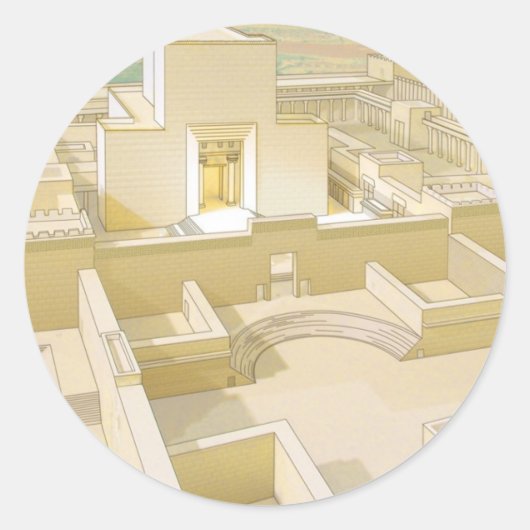 Sticker Rond Le Temple de Jérusalem (Devant)