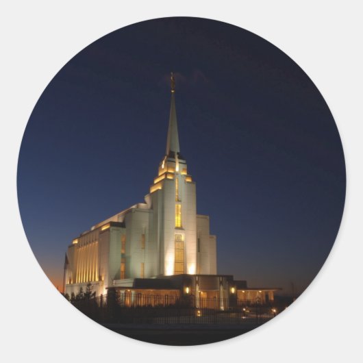 Sticker Rond Le temple Rexburg LDS (Devant)