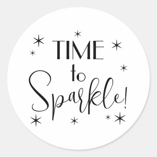 Sticker Rond le temps de scintiller (Devant)