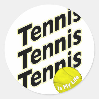 Sticker Rond Le tennis est ma vie